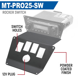 Lower Accessory Panel for 2025 Polaris RZR Pro XP, Pro R, and Pro S Radio Mount - Dunes 2 Dezert SXS