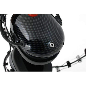 Rugged Radios H22 headset side view with stainless steel headband and polyurethane ear seals