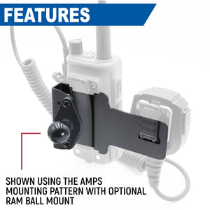 Radio and Speaker Mic Mount for Handheld Radios - Dunes 2 Dezert SXS