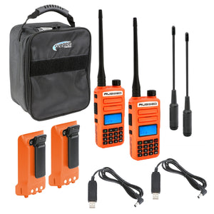 ADVENTURE PACK - GMR2 PLUS - GMRS / FRS Two Way Handheld Radios with Accessories - Dunes 2 Dezert SXS