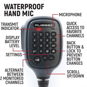 Hand Mic for G1 Mobile Radio with Scosche MagicMount™ - Dunes 2 Dezert SXS