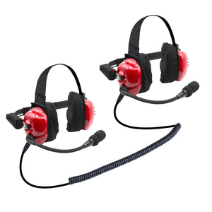 PAIR - H80 Track Talk Linkable Intercom Headsets - Bring The Conversation To The Circle Track NASCAR event - Dunes 2 Dezert SXS