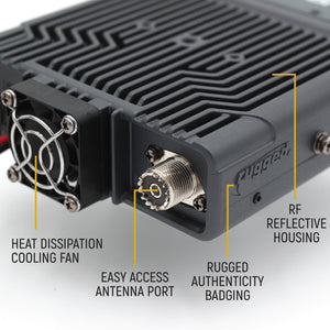 Radio Kit Plus - Rambler G4 High Power GMRS Mobile Radio Kit with External Speaker - Dunes 2 Dezert SXS