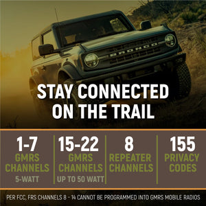 Radio Kit - Rambler G4 GMRS Mobile Radio with Antenna - Dunes 2 Dezert SXS