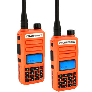 2 PACK - Rugged GMR2 PLUS - GMRS / FRS Two Way Handheld Radios - Dunes 2 Dezert SXS