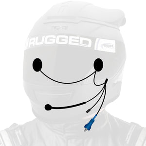 OFFROAD Wired Helmet Kit with Alpha Audio Speakers Mic & 3.5mm Earbud Jack - Dunes 2 Dezert SXS