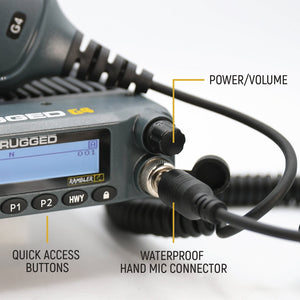 Base Camp - Rambler G4 High Power Mobile Radio with Fiberglass Antenna Kit - Dunes 2 Dezert SXS