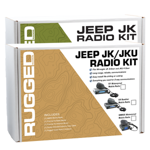 Jeep Wrangler JK and JKU Two-Way GMRS Mobile Radio Kit - Dunes 2 Dezert SXS