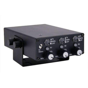 Rugged Radios RRP100 multi radio interface front panel with three radio ports and gain controls