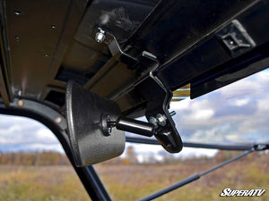 SuperATV Polaris Ranger Rear View Mirror, installed view