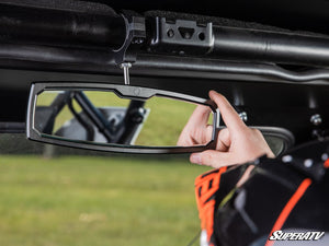 SuperATV Polaris Ranger Aluminum Rear-View Mirror, installed view