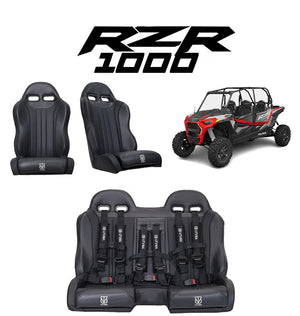RZR 1000 Seat Bundle – Rear Bench & Front Buckets - Dunes 2 Dezert SXS
