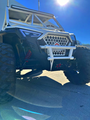 Polaris RZR 200 Geiser front bumper detail view