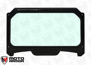 Moto Armor Full Glass Windshield for Polaris RZR XP 1000 & XP Turbo (2019–2022) – DOT Safety Glass, Vents, Manual Wiper, CNC Aluminum Frame