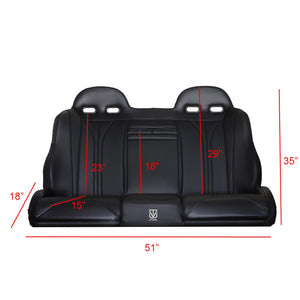 Honda Talon 4 Rear Bench Seat w/ Harnesses - Dunes 2 Dezert SXS