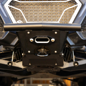 SDR Can Am Maverick R Winch Skid Plate Single Tube Front Bumper - Dunes 2 Dezert SXS
