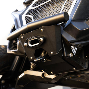 SDR Can Am Maverick R Winch Skid Plate Single Tube Front Bumper - Dunes 2 Dezert SXS