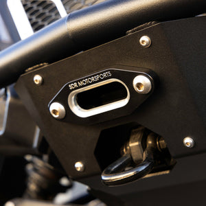 SDR Can Am Maverick R Winch Skid Plate Single Tube Front Bumper - Dunes 2 Dezert SXS