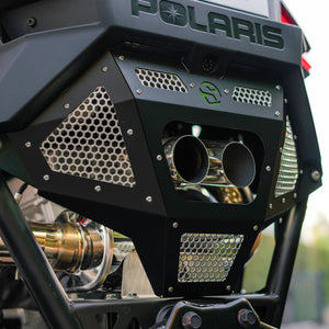 SDR Polaris Pro R Rear Exhaust Cover - Dunes 2 Dezert SXS