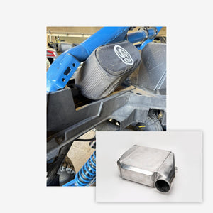 Ibexx Pro R Duner intercooler and cold air intake upgrade package laid out as a matched system