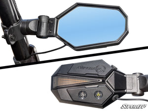 SuperATV Kawasaki Lighted Side-View Mirrors, front view
