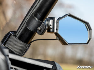 SuperATV Kawasaki Lighted Side-View Mirrors, installed view