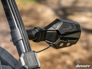 SuperATV Yamaha Lighted Side-View Mirrors, angle view