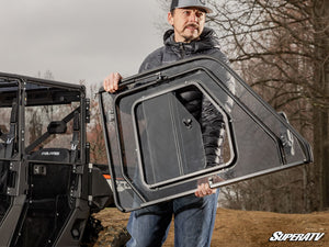 SuperATV Sliding Window Inserts for SuperATV Poly Cab Doors, mounted view