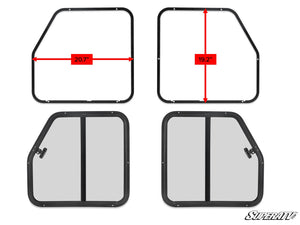 SuperATV Sliding Window Inserts for SuperATV Poly Cab Doors, angle view