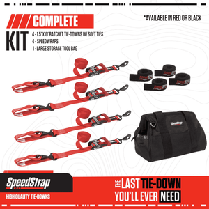 Speed Strap UTV Tie-Down Kit – 1.5″ w/ Soft-Ties & Bag - Dunes 2 Dezert SXS
