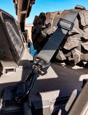 Speed Strap 3-Point Tire Tie Down – 1.5" w/ Swivel Hooks - Dunes 2 Dezert SXS