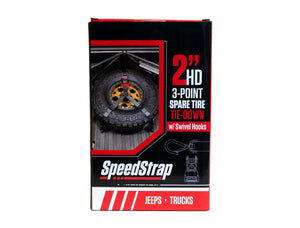 Speed Strap 3-Point Tire Tie Down – 2" HD w/ Swivel Hooks - Dunes 2 Dezert SXS
