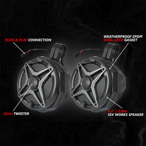 2017-2025 Can-Am® X3, Phase-4 A-Spec 5-Speaker 800watt System w/JVC - Dunes 2 Dezert SXS