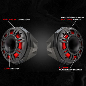 Universal 8in Cage-Mount Speaker-Pods - Dunes 2 Dezert SXS