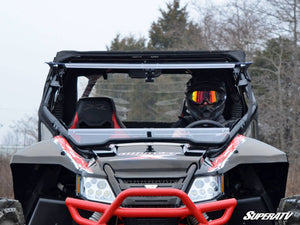SuperATV flip windshield on an Arctic Cat Wildcat 1000, angle view