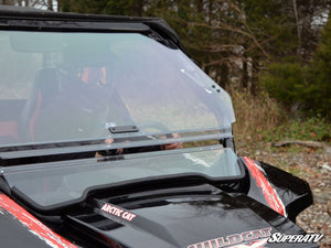 SuperATV flip windshield on an Arctic Cat Wildcat 1000, side view