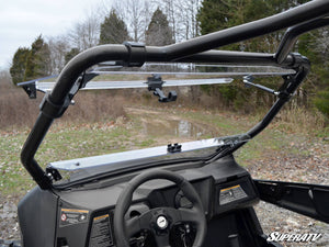 SuperATV Arctic Cat Wildcat Trail Sport Flip Windshield, side view