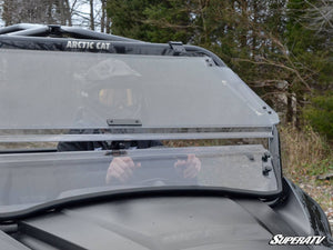 SuperATV Arctic Cat Wildcat Trail Sport Flip Windshield, cab view