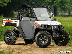 SuperATV Bobcat UV34 Flip Windshield, angle view