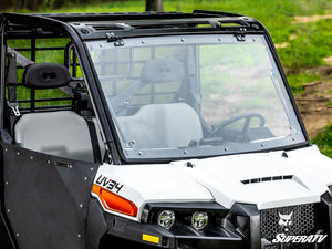 SuperATV Bobcat UV34 Flip Windshield, cab view
