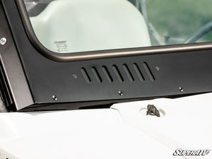 SuperATV Bobcat UV34 Glass Windshield, mounted view