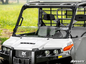 SuperATV Bobcat UV34 Half Windshield, installed close-up