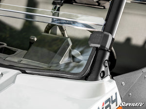 SuperATV Bobcat UV34 Half Windshield, detail view
