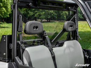SuperATV Bobcat UV34 Rear Windshield, installed close-up