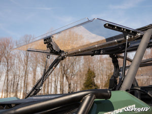 SuperATV flip windshield on a Can-Am Commander, side view