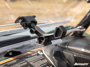 SuperATV flip windshield on a Can-Am Commander, profile view