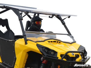 SuperATV flip windshield on a Can-Am Commander, top view