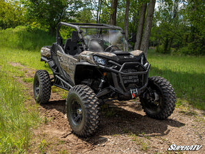 SuperATV full windshield on a Can-Am Commander, angle view