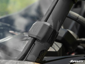 SuperATV full windshield on a Can-Am Commander, cab view