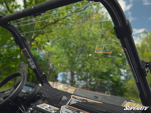 SuperATV full windshield on a Can-Am Commander, mounted view